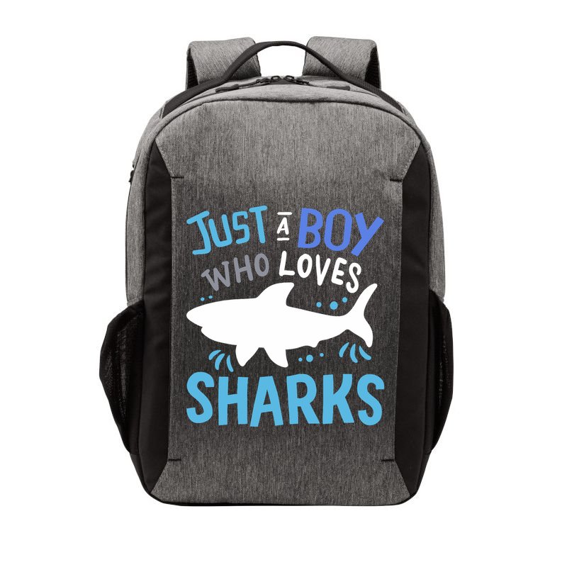 Shark Just A Boy Who Loves Sharks Gift Vector Backpack