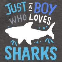 Shark Just A Boy Who Loves Sharks Gift Vector Backpack