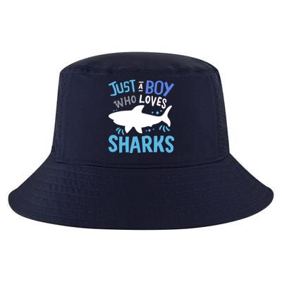 Shark Just A Boy Who Loves Sharks Gift Cool Comfort Performance Bucket Hat