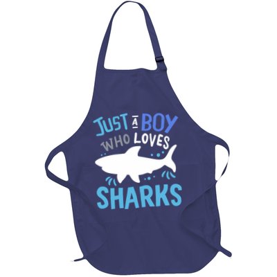 Shark Just A Boy Who Loves Sharks Gift Apron