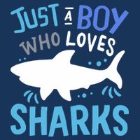 Shark Just A Boy Who Loves Sharks Gift Drawstring Bag