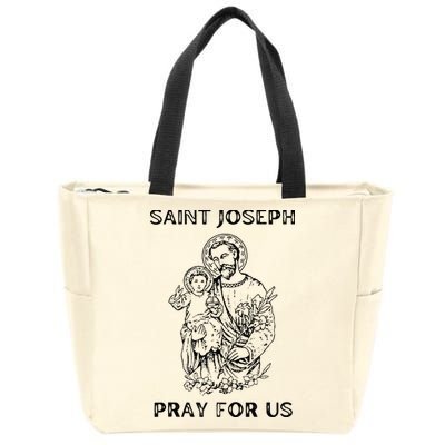 Saint Joseph All Saints Day, St Joseph, Catholic Zip Tote Bag