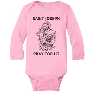 Saint Joseph All Saints Day, St Joseph, Catholic Baby Long Sleeve Bodysuit