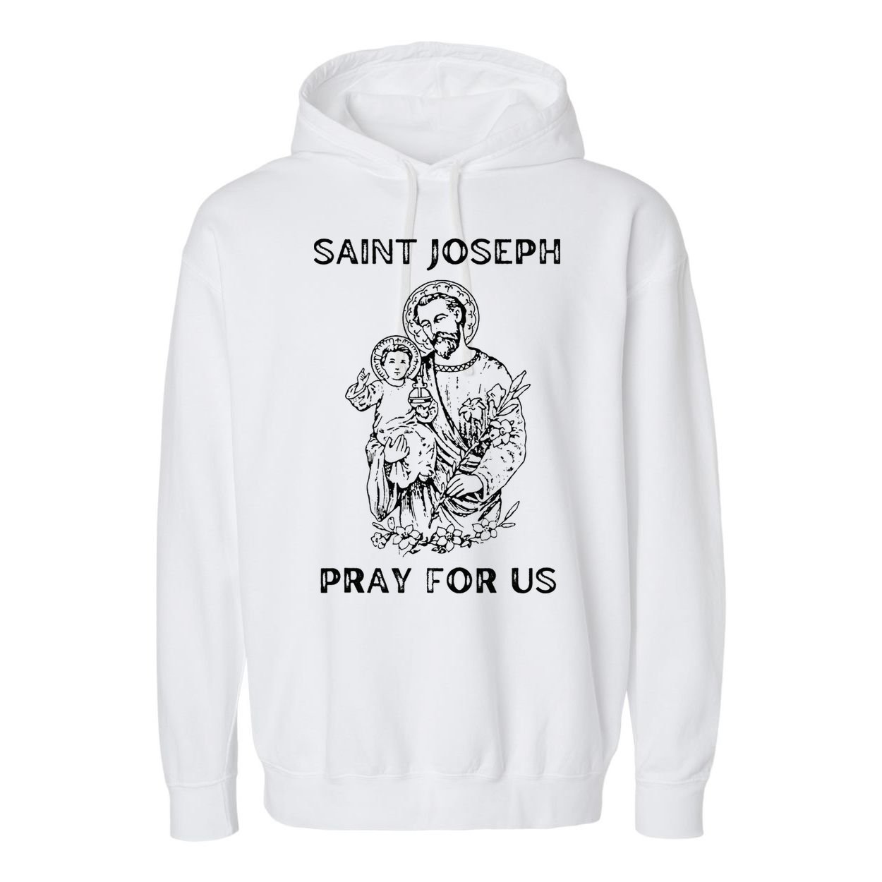 Saint Joseph All Saints Day, St Joseph, Catholic Garment-Dyed Fleece Hoodie