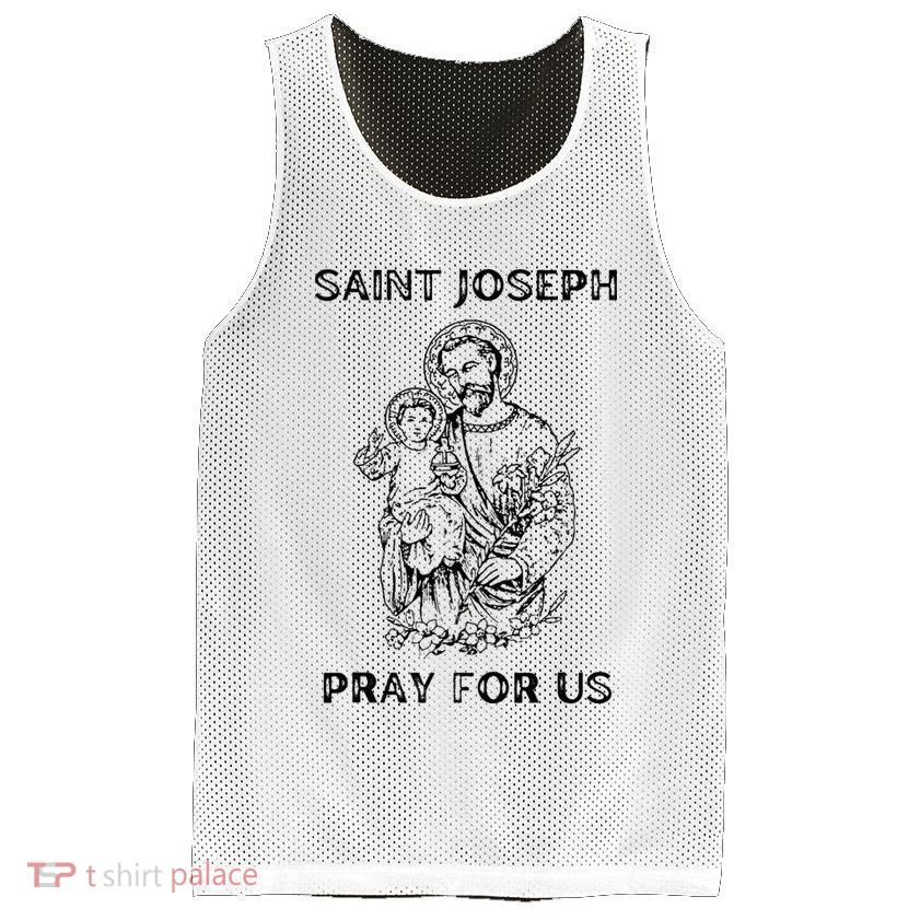 Saint Joseph All Saints Day, St Joseph, Catholic Mesh Reversible Basketball Jersey Tank