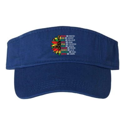 Sunflower Juneteenth Ancestors Dream Like Leaders Black Gift Valucap Bio-Washed Visor