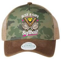 Softball Just A Girl Who Loves Softball Softball Player TShirt Legacy Tie Dye Trucker Hat