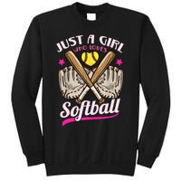 Softball Just A Girl Who Loves Softball Softball Player TShirt Sweatshirt