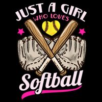 Softball Just A Girl Who Loves Softball Softball Player TShirt Button