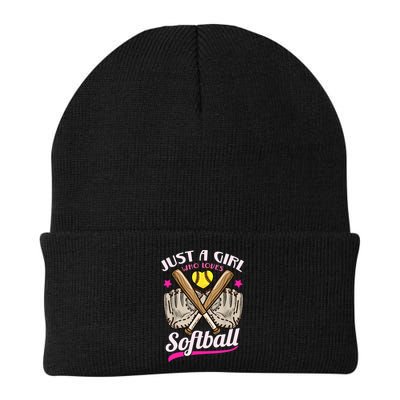 Softball Just A Girl Who Loves Softball Softball Player TShirt Beanie