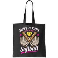 Softball Just A Girl Who Loves Softball Softball Player TShirt Bag