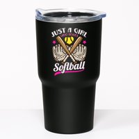 Softball Just A Girl Who Loves Softball Softball Player TShirt Tumbler