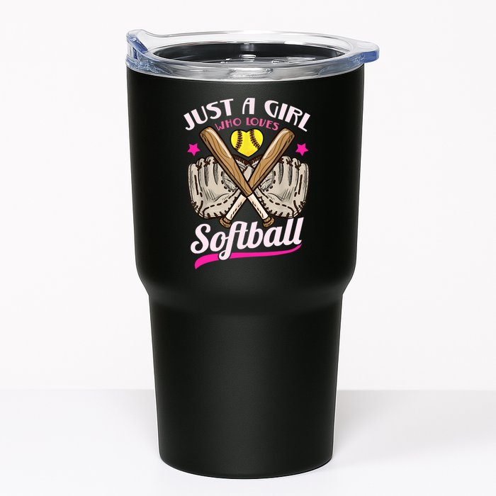 Softball Just A Girl Who Loves Softball Softball Player TShirt Tumbler