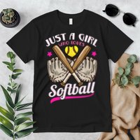 Softball Just A Girl Who Loves Softball Softball Player TShirt Premium T-Shirt