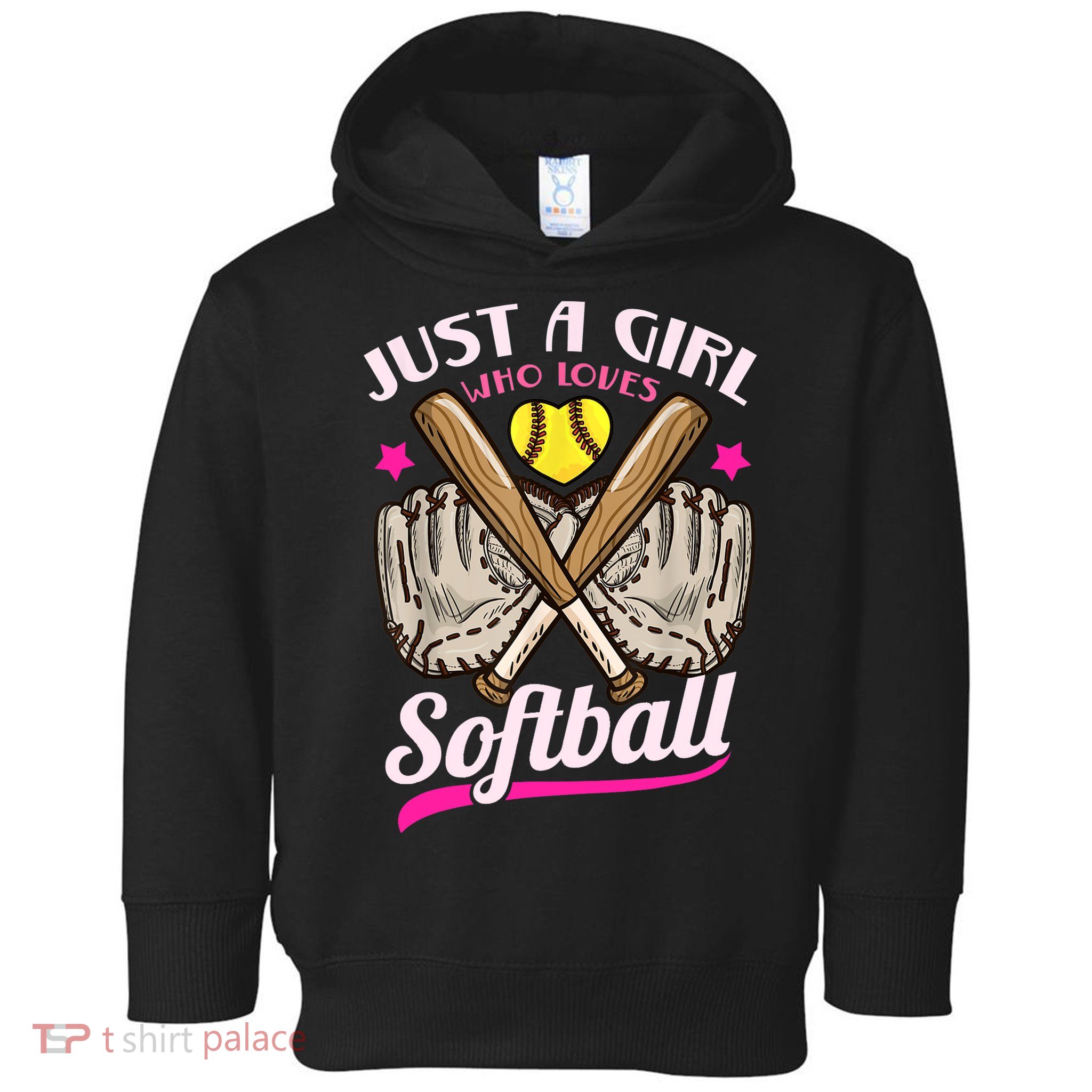 Softball Just A Girl Who Loves Softball Softball Player TShirt Toddler Hoodie