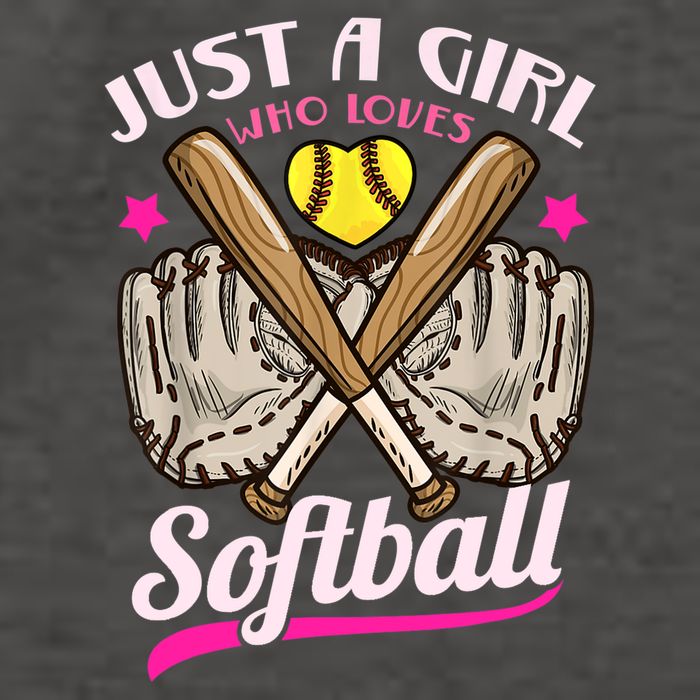 Softball Just A Girl Who Loves Softball Softball Player TShirt Vector Backpack