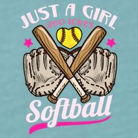 Softball Just A Girl Who Loves Softball Softball Player TShirt Sueded Cloud Jersey T-Shirt