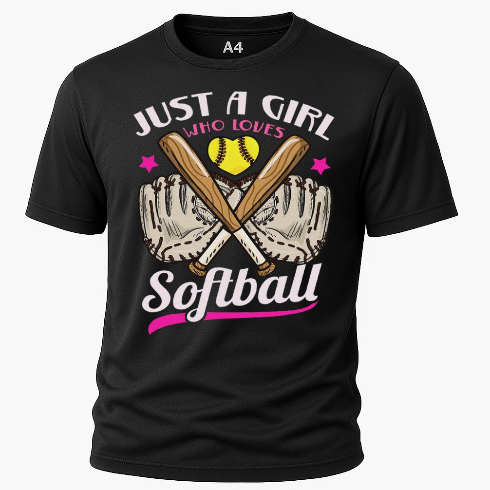 Softball Just A Girl Who Loves Softball Softball Player Performance Shirt