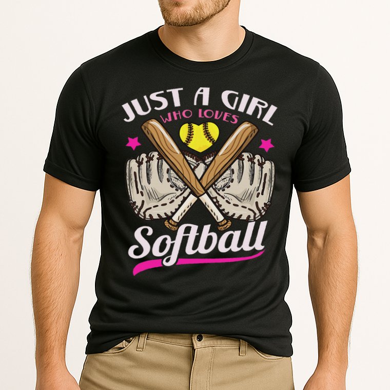 Softball Just A Girl Who Loves Softball Softball Player Performance Shirt