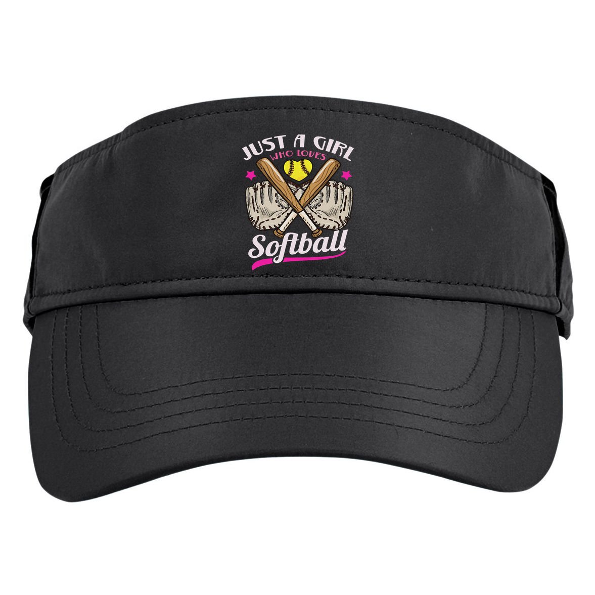 Softball Just A Girl Who Loves Softball Softball Player Adult Drive Performance Visor