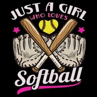 Softball Just A Girl Who Loves Softball Softball Player 16 in Basic Backpack
