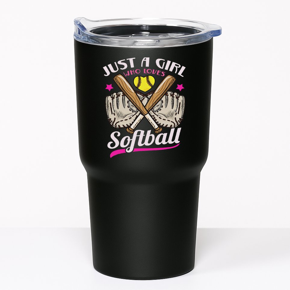 Softball Just A Girl Who Loves Softball Softball Player Tumbler