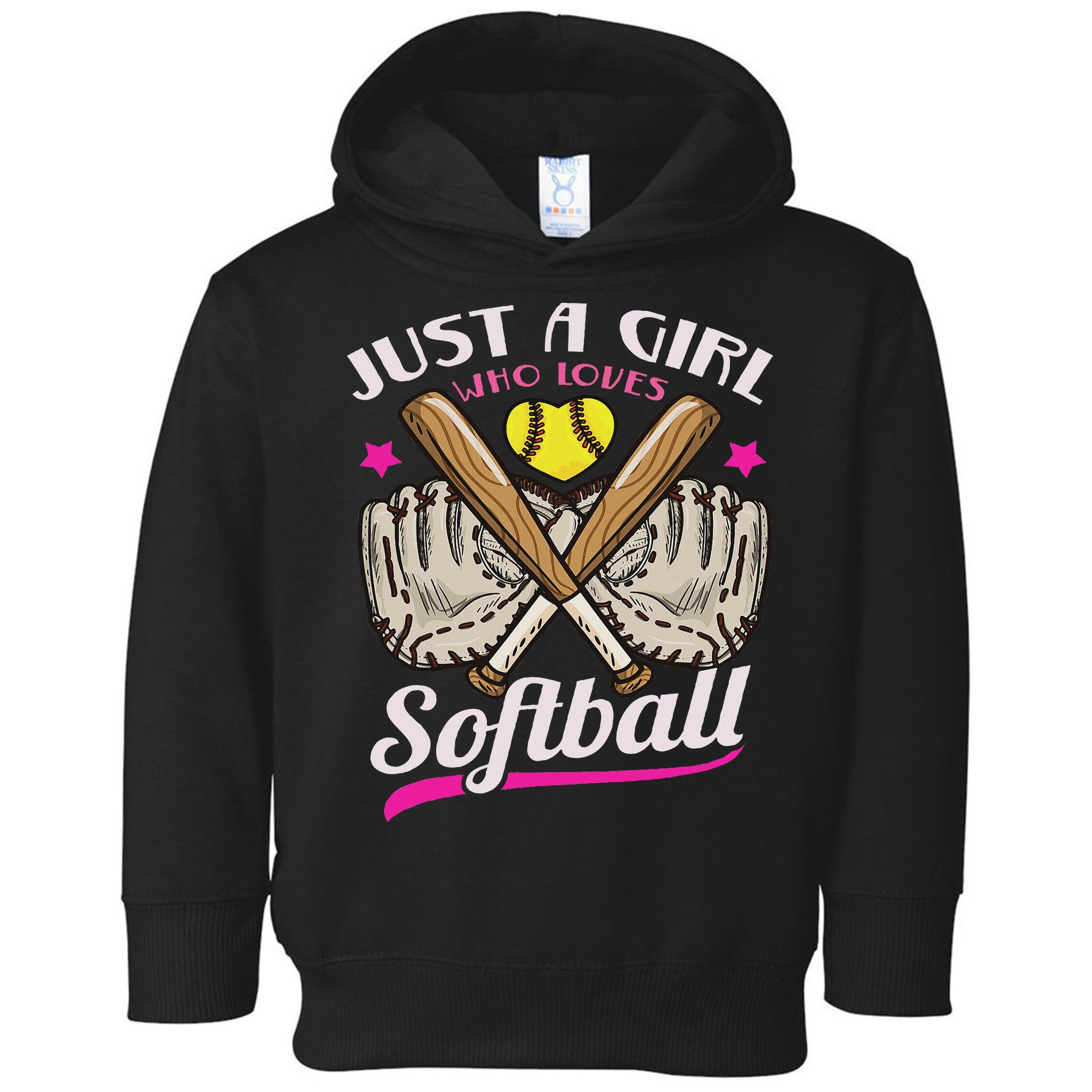 Softball Just A Girl Who Loves Softball Softball Player Toddler Hoodie