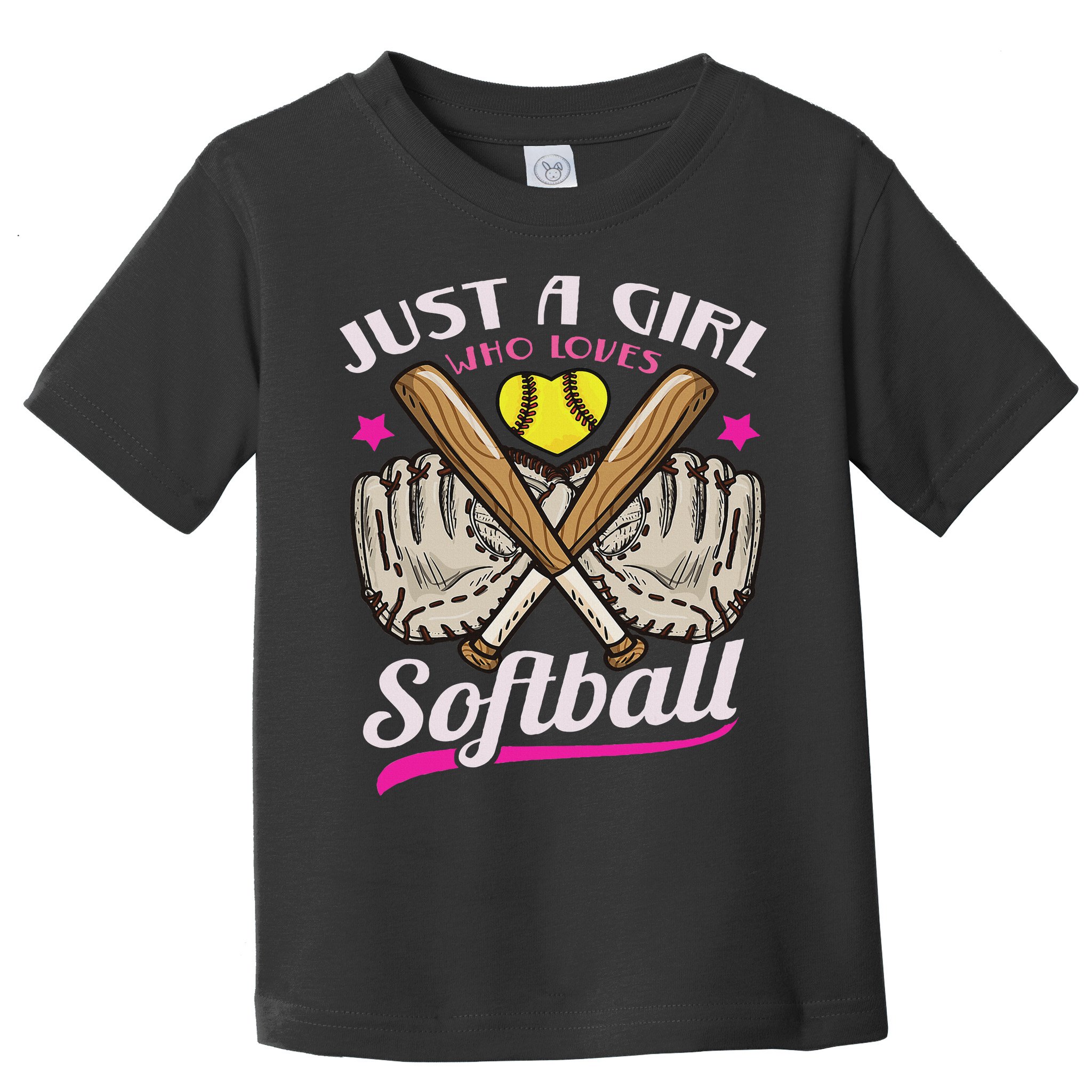 Softball Just A Girl Who Loves Softball Softball Player Toddler T-Shirt