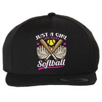 Softball Just A Girl Who Loves Softball Softball Player Wool Snapback Cap