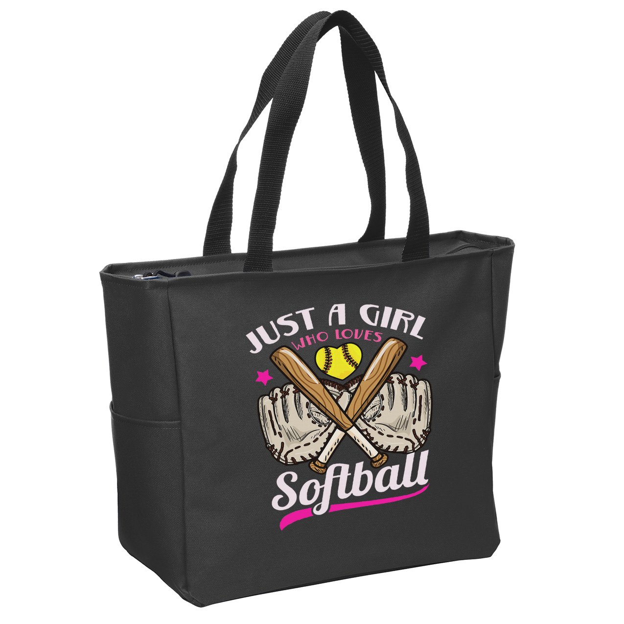 Softball Just A Girl Who Loves Softball Softball Player Zip Tote Bag