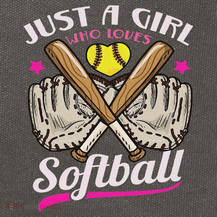 Softball Just A Girl Who Loves Softball Softball Player Cotton Canvas Backpack