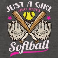 Softball Just A Girl Who Loves Softball Softball Player Vector Backpack