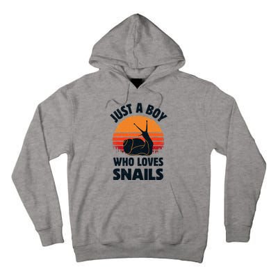 Snail Just A Boy Who Loves Snails Insects Retro Vintage Tall Hoodie