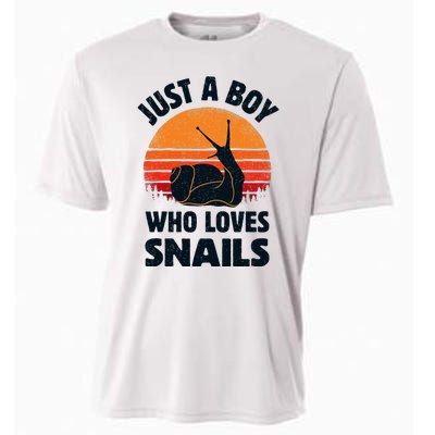 Snail Just A Boy Who Loves Snails Insects Retro Vintage Cooling Performance Crew T-Shirt