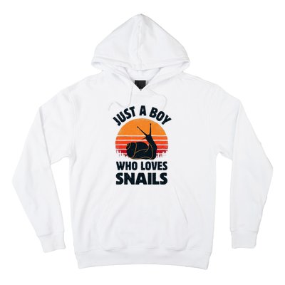 Snail Just A Boy Who Loves Snails Insects Retro Vintage Hoodie