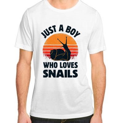 Snail Just A Boy Who Loves Snails Insects Retro Vintage Adult ChromaSoft Performance T-Shirt