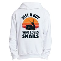 Snail Just A Boy Who Loves Snails Insects Retro Vintage Urban Pullover Hoodie