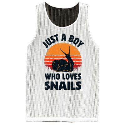 Snail Just A Boy Who Loves Snails Insects Retro Vintage Mesh Reversible Basketball Jersey Tank