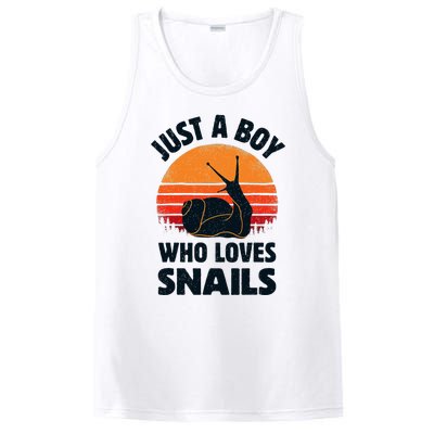 Snail Just A Boy Who Loves Snails Insects Retro Vintage PosiCharge Competitor Tank