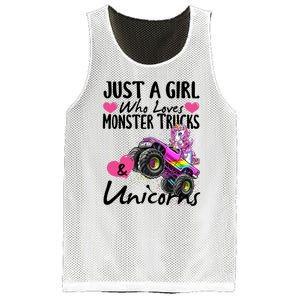 Shop Just A Girl Who Loves Monster Trucks And Unicorns Mesh Reversible Basketball Jersey Tank