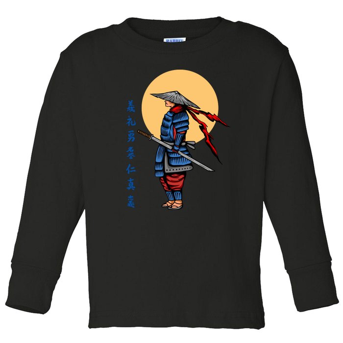 Samurai Japanese Art Martial Arts Gift Toddler Long Sleeve Shirt