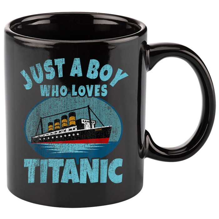Ship Just A Boy Who Loves Titanic Boat Titanic 11oz C Handle Ceramic Mug