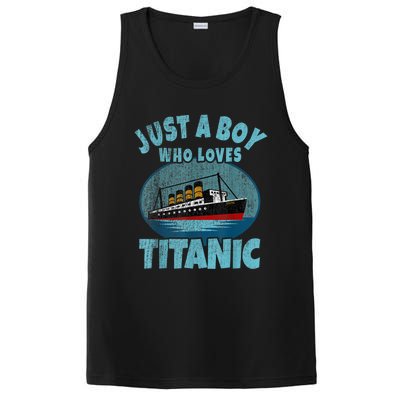 Ship Just A Boy Who Loves Titanic Boat Titanic PosiCharge Competitor Tank