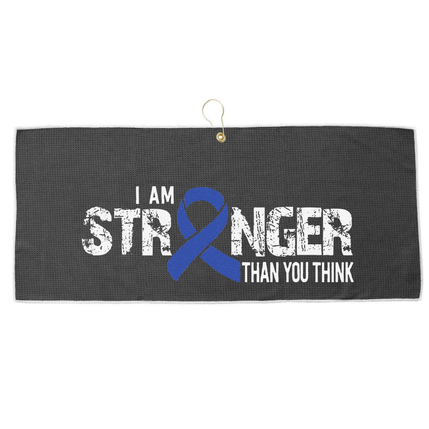 Stronger Juvenile Arthritis Awareness Supporter Ribbon Large Microfiber Waffle Golf Towel