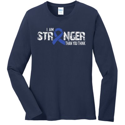 Stronger Juvenile Arthritis Awareness Supporter Ribbon Ladies Long Sleeve Shirt