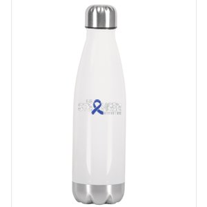 Stronger Juvenile Arthritis Awareness Supporter Ribbon Stainless Steel Insulated Water Bottle