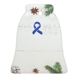 Stronger Juvenile Arthritis Awareness Supporter Ribbon Ceramic Bell Ornament