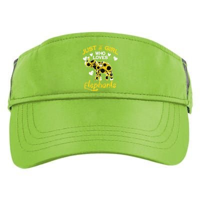 Sunflower Just A Girl Who Loves Elephants Adult Drive Performance Visor