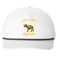 Sunflower Just A Girl Who Loves Elephants Snapback Five-Panel Rope Hat