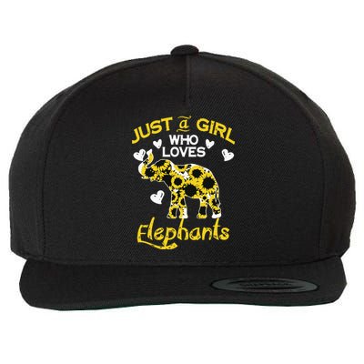 Sunflower Just A Girl Who Loves Elephants Wool Snapback Cap